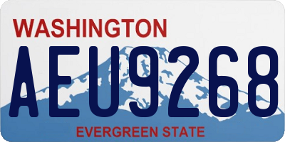 WA license plate AEU9268