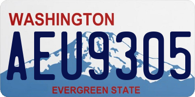WA license plate AEU9305