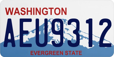 WA license plate AEU9312