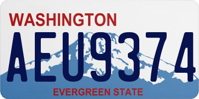 WA license plate AEU9374