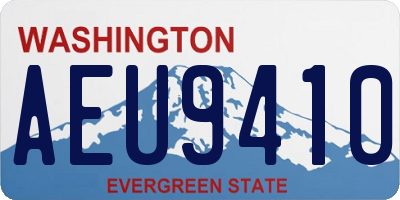WA license plate AEU9410
