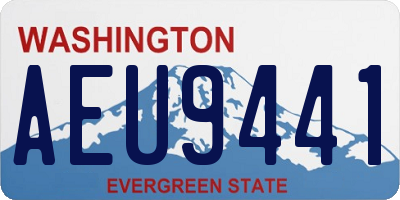 WA license plate AEU9441