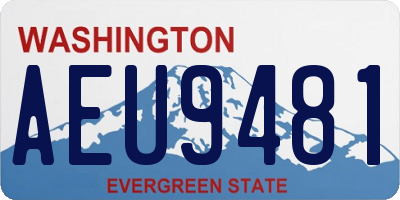 WA license plate AEU9481