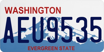 WA license plate AEU9535