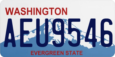 WA license plate AEU9546