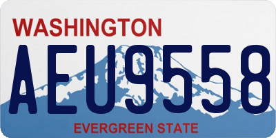WA license plate AEU9558