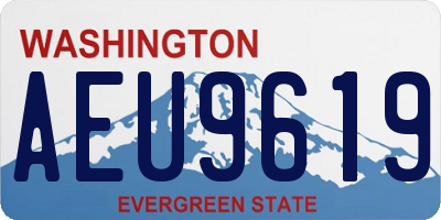 WA license plate AEU9619