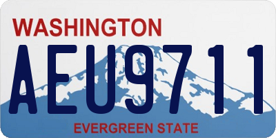 WA license plate AEU9711