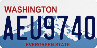 WA license plate AEU9740
