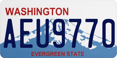 WA license plate AEU9770