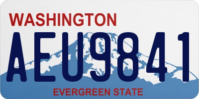 WA license plate AEU9841