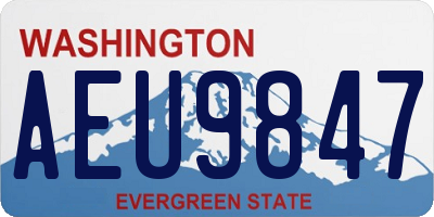WA license plate AEU9847