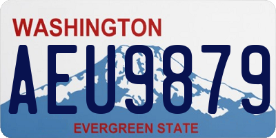 WA license plate AEU9879