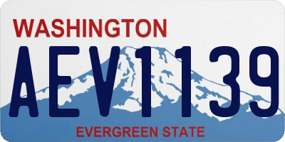 WA license plate AEV1139