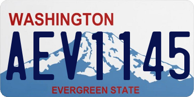WA license plate AEV1145