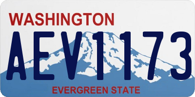 WA license plate AEV1173