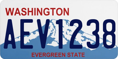 WA license plate AEV1238
