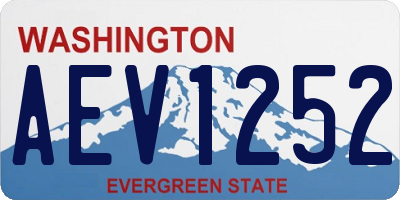 WA license plate AEV1252
