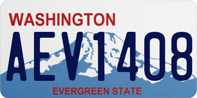 WA license plate AEV1408