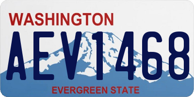 WA license plate AEV1468
