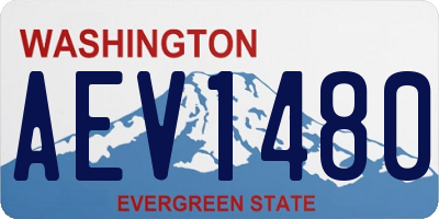 WA license plate AEV1480