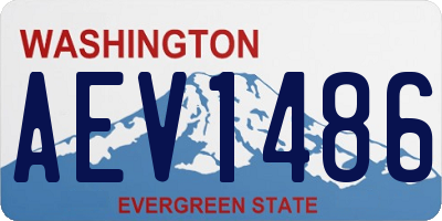 WA license plate AEV1486