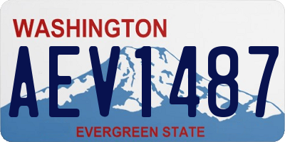 WA license plate AEV1487