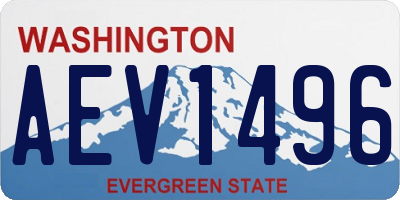 WA license plate AEV1496