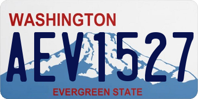 WA license plate AEV1527