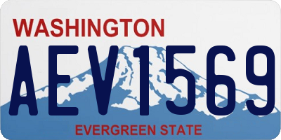 WA license plate AEV1569