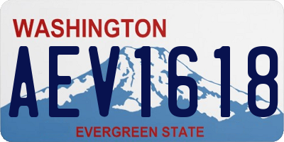 WA license plate AEV1618