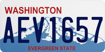 WA license plate AEV1657