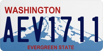 WA license plate AEV1711