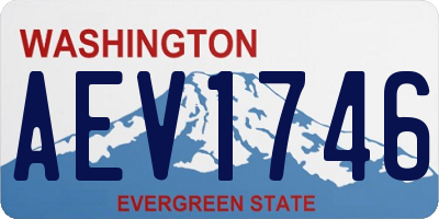 WA license plate AEV1746