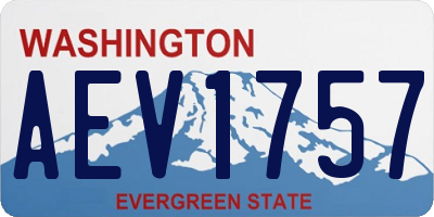 WA license plate AEV1757