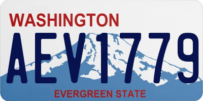 WA license plate AEV1779
