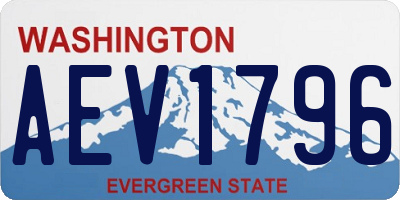 WA license plate AEV1796