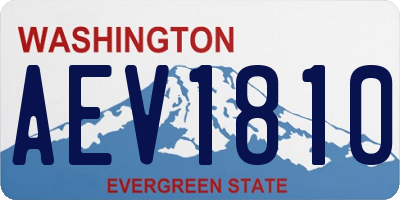 WA license plate AEV1810