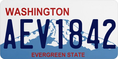 WA license plate AEV1842
