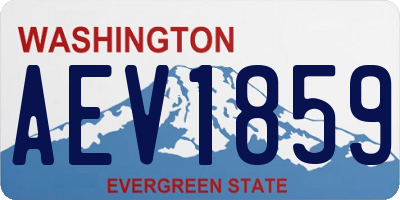 WA license plate AEV1859