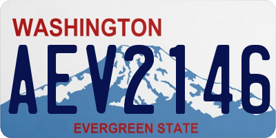 WA license plate AEV2146
