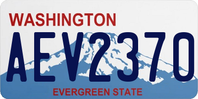 WA license plate AEV2370