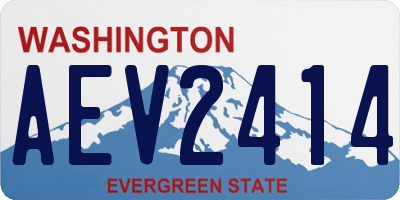 WA license plate AEV2414