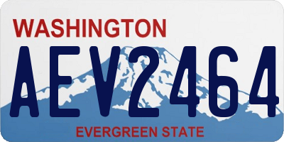 WA license plate AEV2464