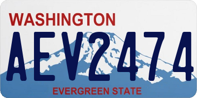 WA license plate AEV2474