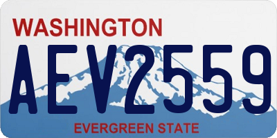 WA license plate AEV2559