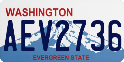 WA license plate AEV2736