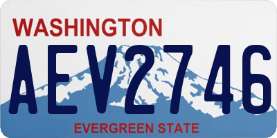 WA license plate AEV2746