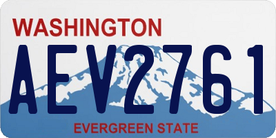 WA license plate AEV2761