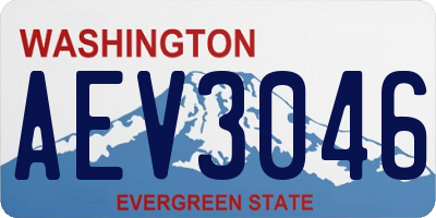 WA license plate AEV3046
